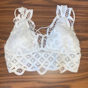 White lacy bralette, size M